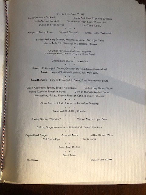 A menu with text on it.